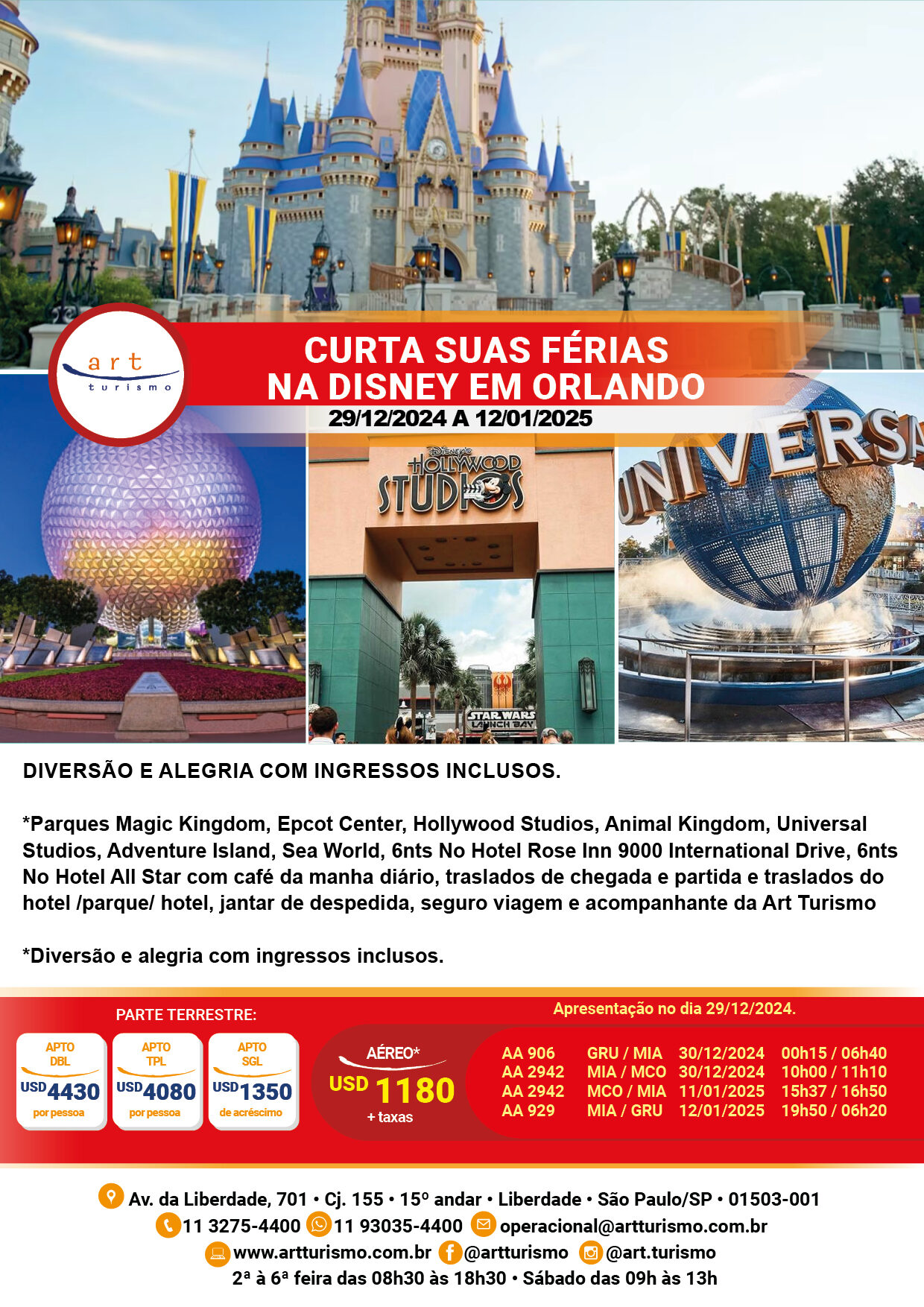 Disney 29/12/2024 a 12/01/2025 – ART TURISMO